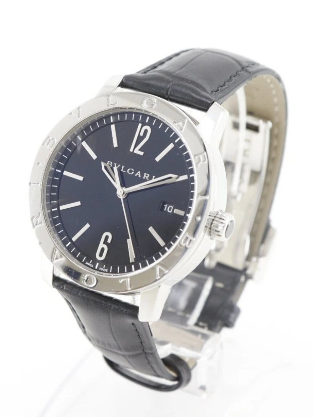 BVLGARI Bvlgari Bvlgari Watches BB41BSLD blackDial Stainless Steel/leather...
